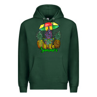 Sports Green hello summer pineapples Premium Hoodie - RanaPortraitStore