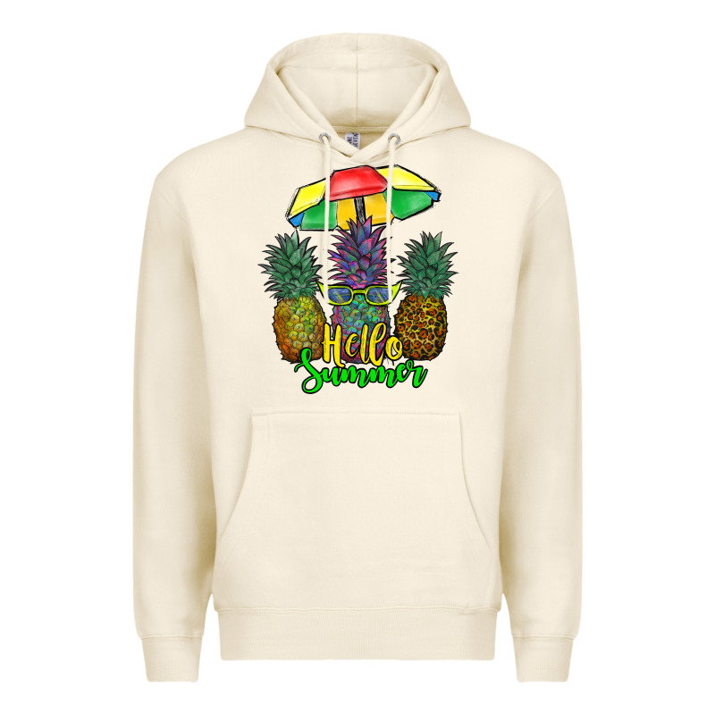 Hello Summer Pineapples Premium Hoodie by RanaPortraitStore | Teevron