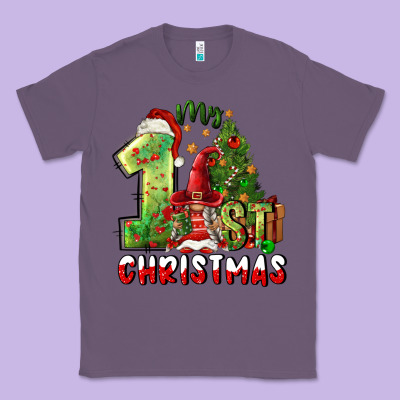 First Christmas Classic Tee Designed By Fadigitalartstudio