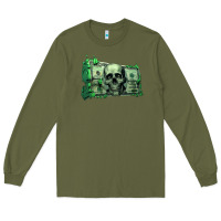 Army Green money Long Sleeve Tee - Unal Design