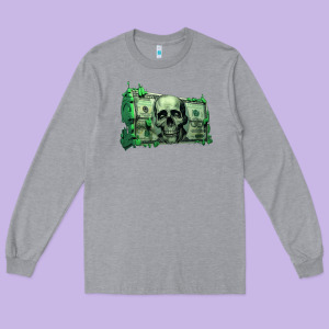 Money Long Sleeve Tee Designed By Unal Design