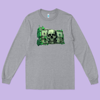 Money Long Sleeve Tee Designed By Unal Design