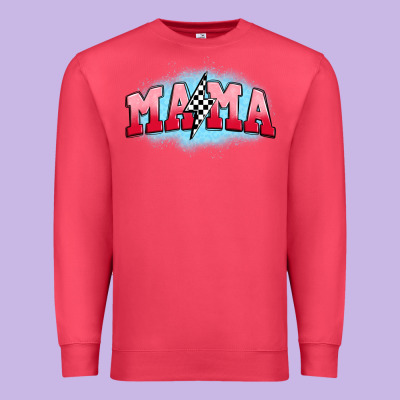 Mama Lightning Bolt Premium Sweatshirt Designed By Jahusdesignshop