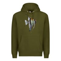 Army Green Angelfish Premium Hoodie - LillyAllenDesigns