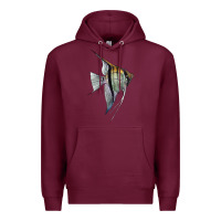Burgundy Angelfish Premium Hoodie - LillyAllenDesigns