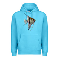 Ocean Blue Angelfish Premium Hoodie - LillyAllenDesigns