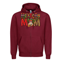Burgundy mexican mom gnome Zipper Hoodie - Zillion Design Studio