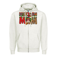 Oatmeal Heather mexican mom gnome Zipper Hoodie - Zillion Design Studio