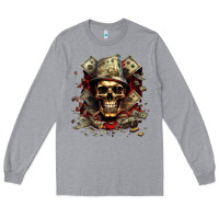 Heather Grey bad money Long Sleeve Tee - Unal Design