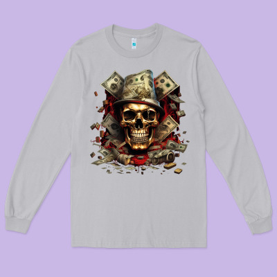 Bad Money Long Sleeve Tee Designed By Unal Design
