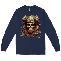 Navy bad money Long Sleeve Tee - Unal Design