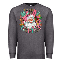 Charcoal Heather merry christmas santa Premium Sweatshirt - AdoDesignShop