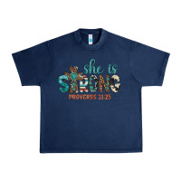 Navy she is strong Urban Heavy Tee - Artiststas
