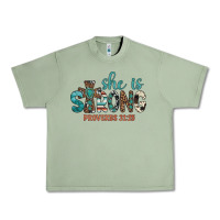 Oil Green she is strong Urban Heavy Tee - Artiststas