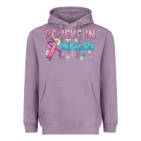 Lavender believe in miracles with ribbon Heavyweight Hoodie - HRA Design Shop