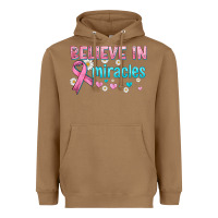 Toasted Coconut believe in miracles with ribbon Heavyweight Hoodie - HRA Design Shop