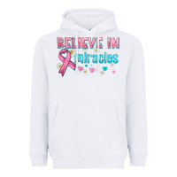 White believe in miracles with ribbon Heavyweight Hoodie - HRA Design Shop