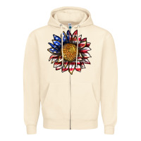 Sandshell 4th of july sunflower Zipper Hoodie - texasbilliewilder