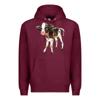 Burgundy Holstein Calf Premium Hoodie - LillyAllenDesigns