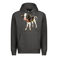 Charcoal Heather Holstein Calf Premium Hoodie - LillyAllenDesigns