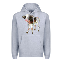 Heather Grey Holstein Calf Premium Hoodie - LillyAllenDesigns