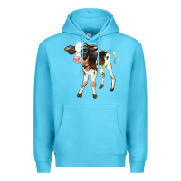Ocean Blue Holstein Calf Premium Hoodie - LillyAllenDesigns