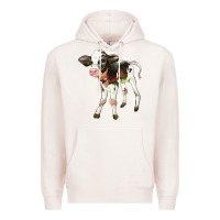 Pale Pink Holstein Calf Premium Hoodie - LillyAllenDesigns