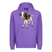Purple Holstein Calf Premium Hoodie - LillyAllenDesigns