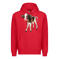 Red Holstein Calf Premium Hoodie - LillyAllenDesigns