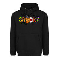 Black Let's Get Spooky Heavyweight Hoodie - CowhideDigitalArt