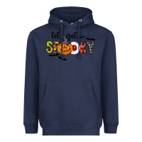 Navy Let's Get Spooky Heavyweight Hoodie - CowhideDigitalArt