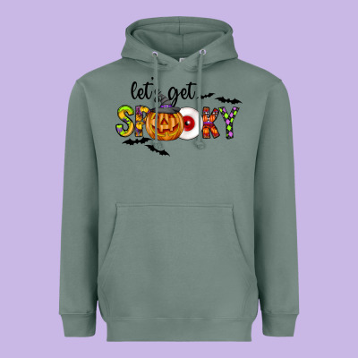 Let's Get Spooky Heavyweight Hoodie Designed By Cowhidedigitalart