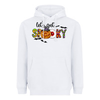 White Let's Get Spooky Heavyweight Hoodie - CowhideDigitalArt
