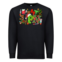 Black lpn christmas nurse with Premium Sweatshirt - AdoDesignShop