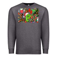 Charcoal Heather lpn christmas nurse with Premium Sweatshirt - AdoDesignShop