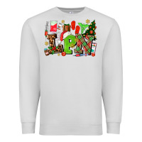 Dove Grey lpn christmas nurse with Premium Sweatshirt - AdoDesignShop