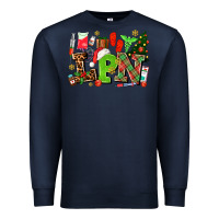 Navy lpn christmas nurse with Premium Sweatshirt - AdoDesignShop