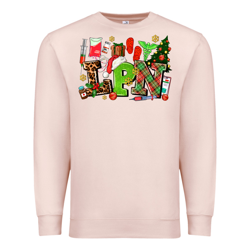 Lpn Christmas Nurse With Premium Sweatshirt by AdoDesignShop | Teevron
