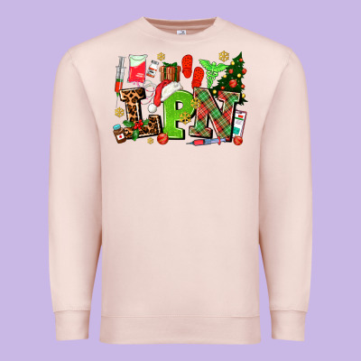Lpn Christmas Nurse With Premium Sweatshirt Designed By Adodesignshop