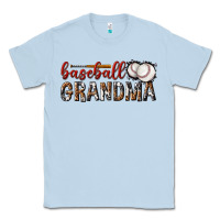 Dusty Blue baseball grandma with leopard Classic Tee - texasbilliewilder