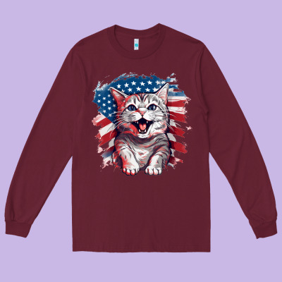 Cat2 Long Sleeve Tee Designed By Unal Design