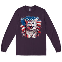 Plum cat2 Long Sleeve Tee - Unal Design
