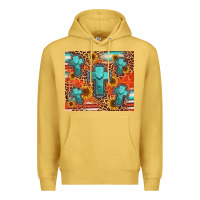 Antique Gold turquoise cross pattern Premium Hoodie - Jasminsmagicworld