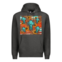 Turquoise Cross Pattern Premium Hoodie | Teevron