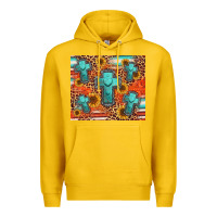 Lemon turquoise cross pattern Premium Hoodie - Jasminsmagicworld