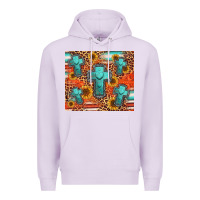 Lilac turquoise cross pattern Premium Hoodie - Jasminsmagicworld