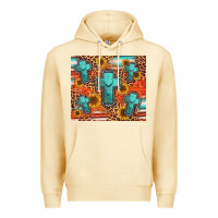 Pina Colada turquoise cross pattern Premium Hoodie - Jasminsmagicworld