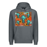 Rock turquoise cross pattern Premium Hoodie - Jasminsmagicworld