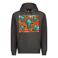 Smoke turquoise cross pattern Premium Hoodie - Jasminsmagicworld