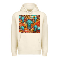 Tofu turquoise cross pattern Premium Hoodie - Jasminsmagicworld